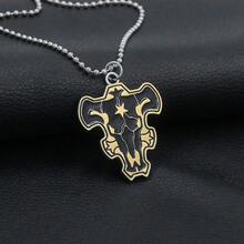 1 件动漫黑色四叶草珐琅别针胸针 Asta 黑色公牛金属徽章胸针 男女翻领别针珠宝礼物 - 彩色 - 查看 5