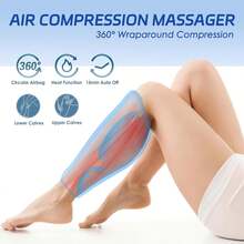 1 Pc Leg Massager, Calf Circulation Massager, 3 Intensities And 3 Modes, Easy To Use, Suitable For Relaxing Feet, Calves, Thighs And Knees. Valentine's Day, Christmas, Mother's Day And Father's Day Gifts. (Light Grey - Light Grey - View 9