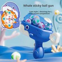 Whale Sticky Ball Shooting Toy Set, Featuring A Whale Target, Interactive Throwing Balls For Indoor And Outdoor Party Activities, A Perfect Gift For Birthdays Or Christmas - Multicolor - View 4