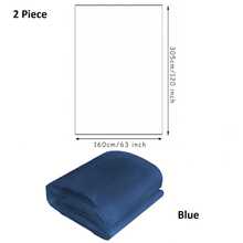 1 pieza/2 piezas Mosquitera de voile para exteriores, cortina de voile de poliéster para porche, pérgola, cabaña, decoración de boda, decoración de Halloween - Azul - Ver 10