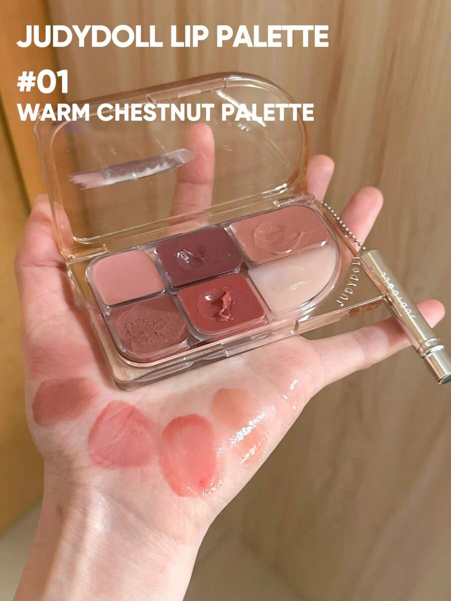 JUDYDOLL LIP PALETTE 9g Nourishing Glossy Multipurpose Lip Palette, Natural Healthy Glow For Self-Use, Dates And Gifts - #01 - 查看 1