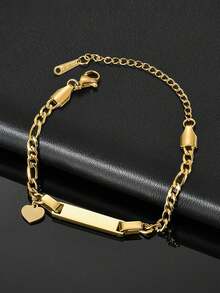 1 Stück Zirkonia Blumen personalisiertes Namens-Schmuckset, süßer 2000er Herbst-Casual-Stil, einzigartiges personalisiertes Geschenk, geeignet für den täglichen Gebrauch, Homecoming-Saison - Gold ohne Anhänger - View 15