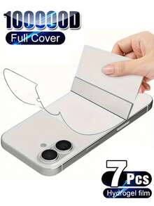 7 Pcs Back Hydrogel Film Screen Protector Compatible With IPhone 17 Pro Max 17 Air 16 Pro 16 15 14 13 12 11 16e Plus X XS XS Max XR Mini Sleek Back Cover, Anti-Scratch, Soft Hydrogel Film, Full Coverage, Smooth Touch, Bubble-Free, Easy To Install, Bubblefree Protection, Phone Screen Protector