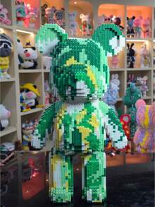 6000 件 DIY 迷你积木模型，组装拼图，星球熊系列，优质材料，附带砖锤，创意玩具，缓解压力，适合作为情人节、生日、节日、圣诞节礼物 - 彩色 - 查看 8