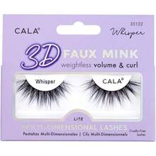 CALA - "3D Faux Mink" pestañas postizas ultraligeras y multidimensionales (1 par, LUXURY) - Susurro - Ver 3