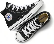 Converse 男孩 Chuck Taylor All Star Core Hi（小童）運動鞋，黑色 - 黑色 - 查看 6