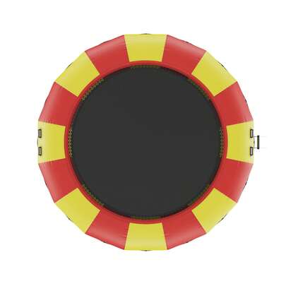 Trampolín acuático inflable de 17 pies para uso recreativo, plataforma de natación portátil con escalera de 5 escalones y bomba de aire eléctrica, trampolín flotante para niños y adultos para piscina, lago y deportes acuáticos