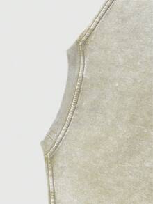 Washed Cotton Men's T-Shirt - Gachiakuta "Ludo Battle Mode" Retro Anime Comic Acid-Washed Heavy Cotton Short-Sleeved, Graphic T-Shirt, Anime Fan Gift, Men's Clothing, Street Style Tops,  Wear, Local Warehouse - 杏色 - 查看 2