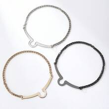 3pcs Men's Suit Shirt Tie Chain Set, Minimalist Versatile Clothing Accessories