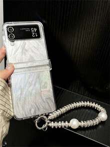 Luxury 3D Rhinestone Butterfly Water Ripple Folding Phone Case With Bowknot Pendant Compatible With Samsung For Galaxy Z Flip7 6 Z Flip 5 Z Flip 4 Z Flip 3 INS Clear PC Hard Protect Back Cover