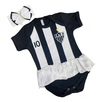 Body Bebe Mesversario Infanti Times Futebol Menina Com Faixa
