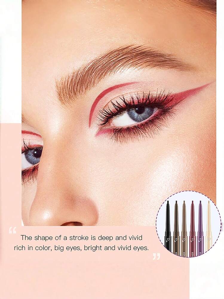 NOVO 防水、汗に強い、長持ちアイライナージェルペン、にじまない、羽のようにソフトなチップ、デイリー、新年、クリスマス、ハロウィンのメイクアップ、アウトドア、パーティーなどに適しています - 04# ベリーカラー - 見る 3