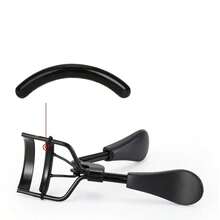 1 Stück Wimpernzange, moderner Edelstahl Wimpernkräusler mit Silikon-Liebe-Design und Kamm, Wimpern Make-up Werkzeug