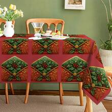 1 buc/10 buc Plic de Crăciun cu Fructe de pădure Roșii, Decor de Masă, Potrivit pentru Cină și Picnic, Față de Masă Impermeabilă și Rezistentă la Pete, Ușor de Curățat pentru Petrecere la Masă, Decor Dreptunghiular pentru Casă, Potrivit pentru Masă, Bar, Masă de Cafea, Picnic în Aer Liber, Terasă la Restaurant, Decor de Petrecere, Cadou pentru Sărbători, Utilizare în Interior și Exterior, Disponibil în Mai Multe Dimensiuni