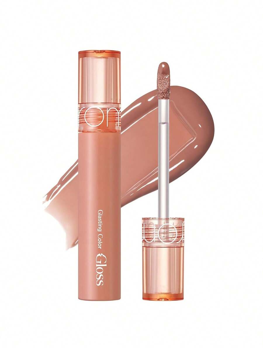 Rom&nd Glasting Color Gloss 02 Nutty Vague 0.14oz/4g 韩国美妆液体唇膏唇彩唇彩唇彩光泽保湿透明轻盈顺滑温暖女友妻子母亲朋友生日毕业派对旅行露营户外学校校园旅行节日周年纪念秋季万圣节秋季造型 - 02 瘋狂模糊 - 查看 1