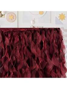 4 pies/6 pies/8 pies/9 pies/14 pies Faldas de mesa de organza, faldas de mesa rizada, faldas de mesa de sauce llorón, adecuadas para mesas de comedor rectangulares o redondas, para duchas nupciales, cumpleaños, fiestas de boda, banquetes, faldas de mesa para pasteles, decoración del hogar. - Multicolor - Ver 23