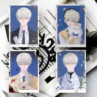 4pcs Anime/Game Cosplay 3-Inch Cute Collectible Cards, Cosplay Gift