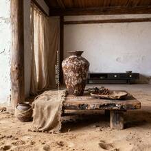 Vază ceramică clasică, formă de artă estetică, stil Wabi-Sabi, pentru birou, living, dormitor, sufragerie, decor minimalist pentru casă și grădină, vază pentru flori uscate și artificiale, cadou unic pentru sărbători, ziua de naștere, petrecere, prieteni și familie