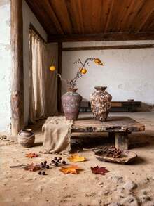 Vază ceramică clasică, formă de artă estetică, stil Wabi-Sabi, pentru birou, living, dormitor, sufragerie, decor minimalist pentru casă și grădină, vază pentru flori uscate și artificiale, cadou unic pentru sărbători, ziua de naștere, petrecere, prieteni și familie