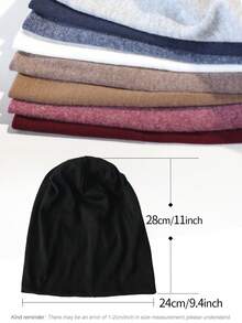 1 件女士休闲水钻装饰纯色弹力便帽，百搭时尚 - 多色 - 查看 7