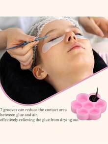 Tazas desechables de pegamento para pestañas de la marca Plum Blossom, adecuadas para extensión de pestañas y pigmento de tatuaje - Anillo de fijación de pegamento para pestañas en forma de abanico, tazas de pigmento para tatuaje de cejas, labios y delineador de ojos - Multicolor - Ver 9