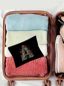 Bolsa de cosméticos con inicial de flor de la serie A-Z, de unicolor, bolsa de almacenamiento con patrón de letra retro simple y elegante, regalo de Navidad, bolsa de almacenamiento de artículos pequeños, bolsa de almacenamiento multifuncional, bolsa de almacenamiento de esmalte de uñas, bolsa de almacenamiento de cosméticos de moda, neceser, bolso, bolsa de almacenamiento plegable ligera, bolsa de compras simple, bolso de regalo para maestros, enfermeras, médicos, maestros, adecuado para el almacenamiento de cosméticos de viaje personal