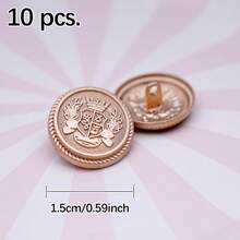 10 nút kim loại thiết kế vương miện 15/20/25mm 3 màu cho áo khoác tự làm - Nhiều màu - Xem 13