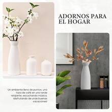 Jarrones de Cerámica,Pequeño Florero para Centro de Mesa,Jarrón Clásico,para La Decoración del Hogar Moderno,Mesa de la Boda,Fiesta,Escritorio,Sala de Estar,Dormitorio de Oficina - Blanco - Ver 4