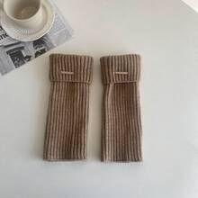 Wearing Fashionable Items, Versatile Leg Covers, Autumn And Winter Sock Covers, Women's Pile Socks, Solid Color Calf Socks, Spring And Autumn Simple Socks - Dấu hiệu kim loại Khaki - Xem 13