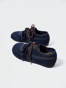 MASKERT 女士休闲鞋，磨砂皮，德比鞋，女士时尚休闲鞋，鞋 - 藍色 - 查看 5