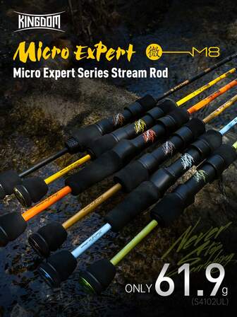  Caña de pescar Micro Expert de Kingdom NUEVA, de 2/4/5 secciones, de 1,49m/1,5m/1,65m/1,8m, caña de lanzamiento MF, caña de spinning UL L UL-L, de viaje, ultraligera, de fibra de carbono 24+30T y mango segmentado de EVA