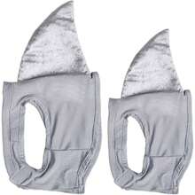 Chaleco Suave y Divertido con Aleta de tiburn para Perro, con Aleta Vertical, cmodo y Bonito Disfraz para Halloween, Disfraz para Perro, de tiburn para Halloween, Disfraces para - Gris - Ver 5