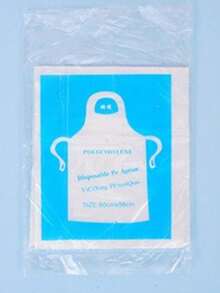 1件一次性塑料防水围裙，独立包装，男女通用厨房防护服，餐饮一次性用品 - 彩色 - 查看 8