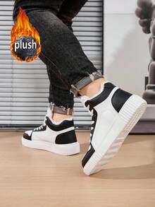 Unisex Couple Shoes Size 36-45, Women's Casual Shoes, Men's Athletic Shoes, Lace-Up Soft Bottom Comfortable Men's Shoes, Warm Padded Men's Cotton Shoes, Lightweight High-Top Versatile Casual Shoes, Street-Style Skateboard Shoes