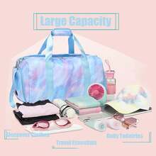Bolsa Deporte Niña Unicornio Bolsa Deportiva Niña Bolsa Gimnasio Gym Bags Maleta Unicornio Niña Bolsa Danza Niña - rosa (leopardo rosa) - Ver 3