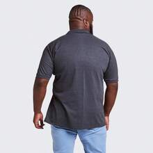 Men's Plus Size Cotton Polo Shirt - Dark Grey - View 2