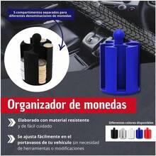 KOWTREJO Organizador de Monedas para Auto o Carro Porta Vasos (5 tamaños) (Gris) - gris - Ver 1