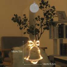 圣诞装饰灯 LED 窗户吸盘吊灯 驯鹿铃铛 房间派对 圣诞节 情人节装饰灯,装饰花束仙女灯,节日装饰,节日照明,家居装饰 圣诞装饰 房间装饰 冬季圣诞装饰 家居圣诞礼物 圣诞装饰 - 黃色 - 查看 19