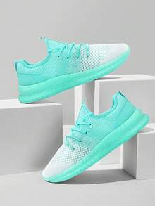 Men's Sports Shoes Fashionable Lightweight Breathable Walking Shoes Fitness Training Tennis Shoes - màu xanh lá cây nhạt - Xem 5