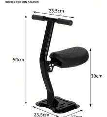 Asiento Niños Bicicleta Eléctrica En Forma U Con Cinturón Negro