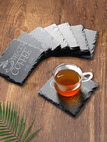 1Pc Personalized Stone Coaster, Personalised Your Drink Here,Custom Text And Drink Picture Ornament, Tea Coffee Gin Beer Wine Whisky Laser Engraved Gift,Unique Ideal Gifts For Him, Her,Boyfriend,Girlfriend,Dad,Mom,Family,Friends For Anniversaries,For Holiday Party,For Thanksgiving Day,For Graduation,For Weddings,For Halloween ,For Couples Gift, Wedding,Christmas - Multicolor - View 7