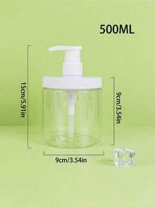1 chai bơm có thể nạp lại để đựng nước rửa tay, nước rửa chén, nước giặt, dầu gội, sữa tắm, sữa rửa mặt, kem dưỡng da, tiện lợi khi đi du lịch, đơn giản khi sử dụng tại nhà - Trong sáng - Xem 17