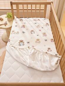 1 tấm ga trải giường vải nỉ cho nôi em bé, vỏ nệm giường trẻ em, ga trải giường chắp vá cho trẻ sơ sinh, bộ đồ giường mềm mại, có thể giặt bằng máy, phù hợp với mọi mùa, bé trai và bé gái, họa tiết cún con, 120*60cm - Nhiều màu - Xem 16