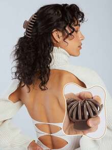 3pcs Plus Size Women's Silicone Hair Clips, Flexible Claw Clips, Soft Bendable Hair Claws, Hair Accessories, Non-Slip Fixation Claws, Versatile Bun Hairstyle Clips, Suitable For Work, Yoga, Running, Party And More, Autumn Hair Accessories Winter Hair Clutch