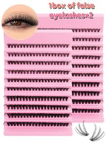 200 racimos de pestañas, pestañas postizas individuales de 30D de longitud única con rizado completo y apariencia natural - Amigable para principiantes y reutilizable, racimos de pestañas, pestañas individuales, pestañas postizas