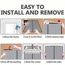 1pc Magnetic Thermal Insulation Door Curtain, Thickened Polyester Fiber Filling And Polyester Fabric, Fits Door 90cm X 200cm, Temporary Magnetic Thermal Insulation Cover For Winter, Helps Retain Warm/Cool Air - Multicolor - View 12