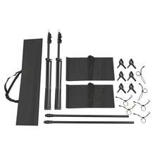 YUNRUX Background Stand, Adjustable Background Stand For Photo Studios, Background Stand For Parties, Event Decoration, Weddings, Photography - 黑色 - 查看 7