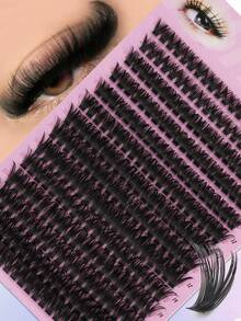 280 Clusters Of Fake Eyelashes, 60D, D Curl, 8-16mm Mixed Length, Natural Fluffy, 0.07mm Lightweight Reusable Eyelashes, Suitable For Festivals And Parties, Halloween Eyelashes, Cosplay Eyelashes. - D - Xem 2