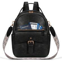 TendenciaRAINSMORE Mochilas para Mujer Pequeñas Mochila Antirrobo Cuero Mochila Monedero para Mujer Impermeable Mochila Informal De Moda Convertible Bolso de Hombro para Viajes Trabajo UniversidadCalidad premium - beige y marrón - Ver 8