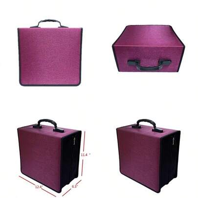 CD/DVD Case Holder Organizer Wallet Sleeves Booklet BinderStorage 400 Capacity Disc Rose
